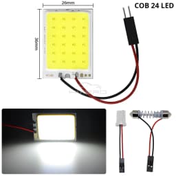 2X Car Interior Reading Dome Accessories Trunk Reverse Led T10 COB W5W C5W 12V 24Led Panel Lamp Door Festoon License Plate Light