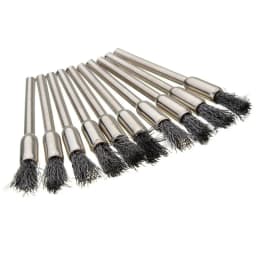 10 Pcs Wheel Wire Pen Brush Steel Cup Rotary Tool Polishing Set Accessories Kit For Cleaning Grinding Polished
