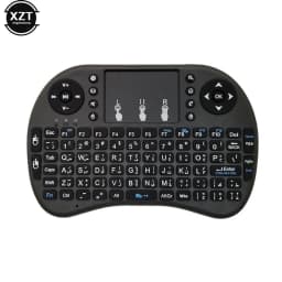 2.4G Mini Wireless Keyboard 3 Color Backlit I8 English Russian Air Mouse Touchpad Remote Control For Laptop TV BOX USB Receiver