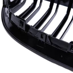 Pulleco Car Front Bumper Grille Kidney Racing Grill Grilles For BMW E60 E61 5 Series 2003-2009 Gloss Black Auto New Double Slat