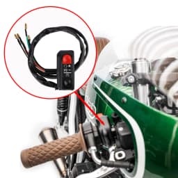 22mm Motorcycle Switch Handlebar Switch Starter/Kill Push Button Switch for ATV Scooter Pit Dirt Bike 7/8inch Handlebar