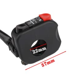 22mm Motorcycle Switch Handlebar Switch Starter/Kill Push Button Switch for ATV Scooter Pit Dirt Bike 7/8inch Handlebar
