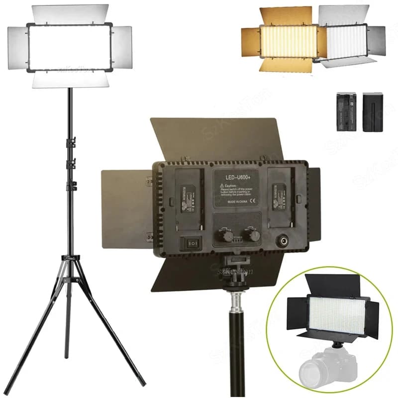 U800 U600 LED Photo Studio Video Light Recording Lighting Kit Photography Panel Photographi Lamp For Youtube Game Live