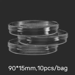 10Pcs 90mm Plastic Petri Dishes For LB Plate Bacterial Yeast with Lids Laboratory Chemistry Equipment Lab Supplies