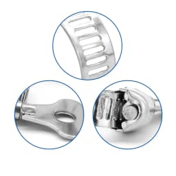 NINDEJIN 5/10pcs worm gear hose clamp adjustable 6-63mm key clamp hose clip for water pipe dryer vent clamp