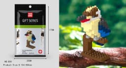 Wisehawk Mini Building Blocks Diamond Animal Model Bag Bricks Dog Cat Moose Fish Series Toys for Children Gifts B24-D15