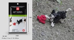 Wisehawk Mini Building Blocks Diamond Animal Model Bag Bricks Dog Cat Moose Fish Series Toys for Children Gifts B24-D15