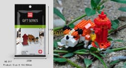 Wisehawk Mini Building Blocks Diamond Animal Model Bag Bricks Dog Cat Moose Fish Series Toys for Children Gifts B24-D15