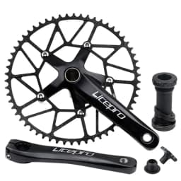 Litepro Folding Bike Hollow Integrated Crank Chainwheel Sprocket Central Shaft Bicycle Positive Negative Tooth Single Chainring