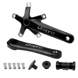 Litepro Folding Bike Hollow Integrated Crank Chainwheel Sprocket Central Shaft Bicycle Positive Negative Tooth Single Chainring