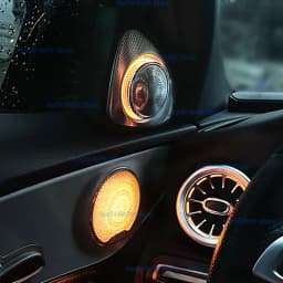 64 Colors 3D Rotating Tweeter For Mercedes Benz C GLC E S-class W205 W213 W222 X253 W177 RGB LED Luminous Car Speaker Horn Refit