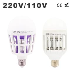 E27 Mosquito Killer Lamp Bulb 110V 220V 15W LED Light Bulbs 2 In 1 Repellent Fly Killing Lighting Bug Zapper Energy Saving Lamps