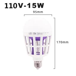 E27 Mosquito Killer Lamp Bulb 110V 220V 15W LED Light Bulbs 2 In 1 Repellent Fly Killing Lighting Bug Zapper Energy Saving Lamps