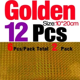 MNFT 12PCS 10cm X 20cm Holographic Adhesive Film Flash Tape DIY Lure Fishing Materials