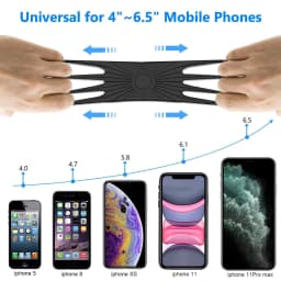 Silicone Bicycle Phone Holder Universal Bike Motorcycle Mobile Phone Stand Handlebar Clip Bracket for 4 to 6.5 inch Cell Phone