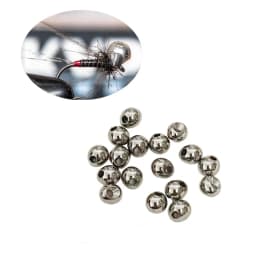 CONTEMPLATOR 20pcs Heavy Jig Off Tungsten Beads Jig Nymphs Fly Tying Materials Silver Tear Drop Shape Jig Bead For Fly Fishing