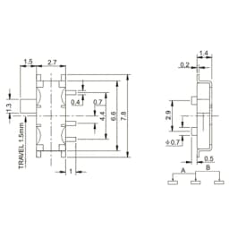 20PCS 7 Pin Mini Slide Switch On-OFF 2Position Micro Slide Toggle Switch 1P2T H=1.5MM Miniature Horizontal Slide Switch SMD