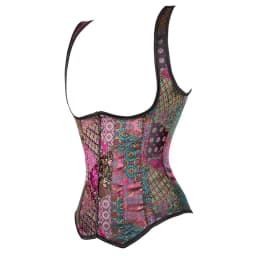 Underbust Corset Plus Size Waist Trainer Steampunk Corset with Straps Gothic Corset Underbust Lace Up Back Stripe