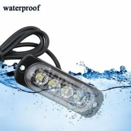 4LED Off-road Car Trailer Trucks Safety Urgent Working Fog Red Light Lamp DC 12V 12W LED Urgent Light Fast Heat Dissipation