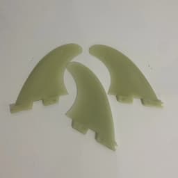 3 PCS Surf FIN F II High Quality Fiberglass Plastic Black/White Surfboard Size M Surfing Tri Fins