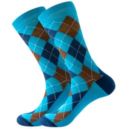 Men Happy Colorful Striped Women Socks Quality Plaid Diamond Pattern Argyle Geometric Harajuku Combed Cotton Sock Christmas Gift