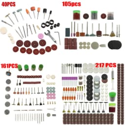 40~217Pcs Power Tools Rotary Tool Accessory Set Fits Dremel Drill Grinding Polishing Accessories Mini Saw Blade Abrasive Tool