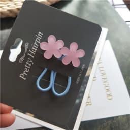 2pcs Fluorescence Color Elastic Hair Bands for Kids Star Floral Heart Hair Rope Hair Tie for Baby Girl Headwear Hair Accessories