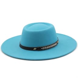 British Style Felt Fedoras Hats for Women9.5CM Wide Brim Men Formal Luxury Jazz Caps Bowler Wedding Dress Hat Chapeau Femme
