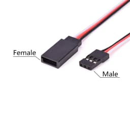 50PCS DIY Servo Extension Cable JR/Futaba Connector Male/Female Plug with 2.54 Terminal for RC Robot Airplane Car Servo ESC