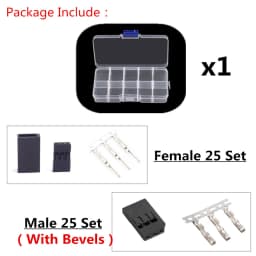 50PCS DIY Servo Extension Cable JR/Futaba Connector Male/Female Plug with 2.54 Terminal for RC Robot Airplane Car Servo ESC