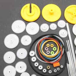 82PCS/Set Plastic Gear Package Kit DIY Gear Assortment Accessories Set for Toy Car Robot Motor Various Gears Axle Belt Bushings