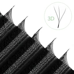 NATUHANA 3D W Shape Matte Eyelash Extension Clover Fans Eyelashes Individual Premade Russian Volume Fan Mink False Lashes Makeup