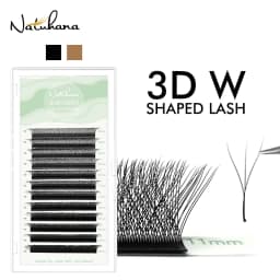 NATUHANA 3D W Shape Matte Eyelash Extension Clover Fans Eyelashes Individual Premade Russian Volume Fan Mink False Lashes Makeup