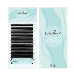 NATUHANA 3D W Shape Matte Eyelash Extension Clover Fans Eyelashes Individual Premade Russian Volume Fan Mink False Lashes Makeup