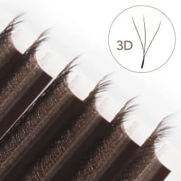 NATUHANA 3D W Shape Matte Eyelash Extension Clover Fans Eyelashes Individual Premade Russian Volume Fan Mink False Lashes Makeup