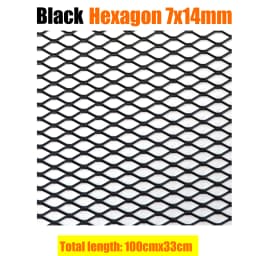 100x33cm Aluminium Racing Car Bumper Grille Grill Mesh Net Vent Black Silver Red Blue Tuning Universal Protector Home Garden
