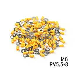 10/50/100PCS Yellow Ring 4-6MM Insulated Wire Connector Electrical Crimp Terminal Cable Wire 12-10AWG Car Audio Crimp Connectors
