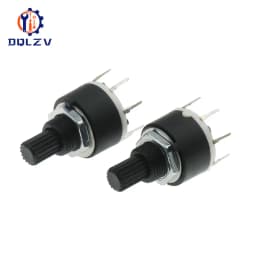1 / 2 Pole 3 / 4 / 5 / 6 / 8 Position SR16 16mm Rotary Band Switch 15mm Shaft DC60V 0.3A 15mm Shaft Flower Axis Round Switch