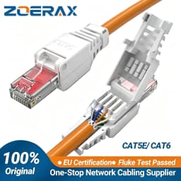 ZoeRax 1PCS Tool Free RJ45 CAT6 Connector Ethernet Termination Plugs, 23AWG to 26AWG Cable Internet Plug Installation Toolless