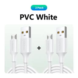 UGREEN 2 Pack Micro USB Cable 2A Fast Charging 1.5m USB Cable for Samsung Xiaomi HTC USB Charger Data Cable Mobile Phone Cable