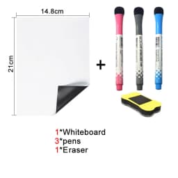 A5 Size Magnetic Whiteboard,Dry Erase White Boards,Soft Home Office Kitchen Flexible Pad Fridge Stickers Memo Message Board