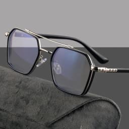 NEW Double Bridge Square Anti-blue Light Glasses Women Men Vintage Transparent Computer Glasses Oversize Frame Eyeglasses 1PC