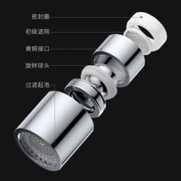 Black/Silver Splash-proof Nozzle Head Filter Tip Universal External/Internal Threads Bubbler Water Saver Dual Mode Tap