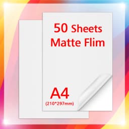50 Sheets A4 Adhesive Cold Laminating Film Holographic Sand Foil Glitter Stars Photo Laminating Film to Protect Photos DIY Card