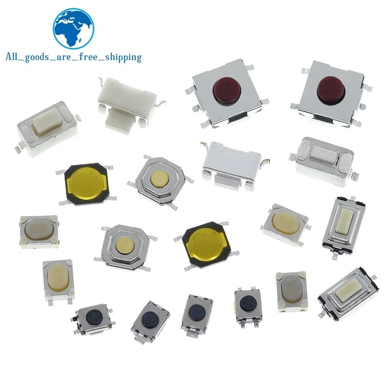 10PCS 3*6 3*4 4*4 SMD Tactile Tact Push Button Switch 2Pin 4Pin Touch Micro Switch 3x4x2 3x6x4.3 3x6x2.5 3x6x5 4x4x1.5 4*4*2.5