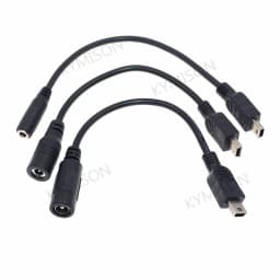5.5*2.1mm 4.0*1.7mm DC Power Plug Waterproof Jacket Female To Micro USB / Mini USB / Type C Male Adapter Cable