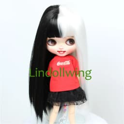 9-10 inch Blyth Wig Long Light Blonde Straight Hair 0809