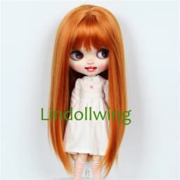 9-10 inch Blyth Wig Long Light Blonde Straight Hair 0809