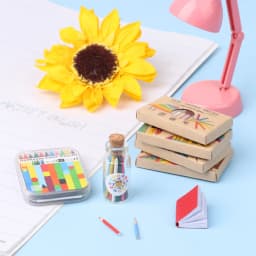 1Set Miniature Crayon Color Pencil Scene Model Doll Colorful Crayon Kids Toys Mini Dollhouse Decoration Dolls Accessories