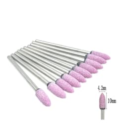 10pcs/set Dental Stone Grinder Polisher Burs 2.35mm Shank For Contouring Shaping Porcelain Dental Rotary Stone Polisher